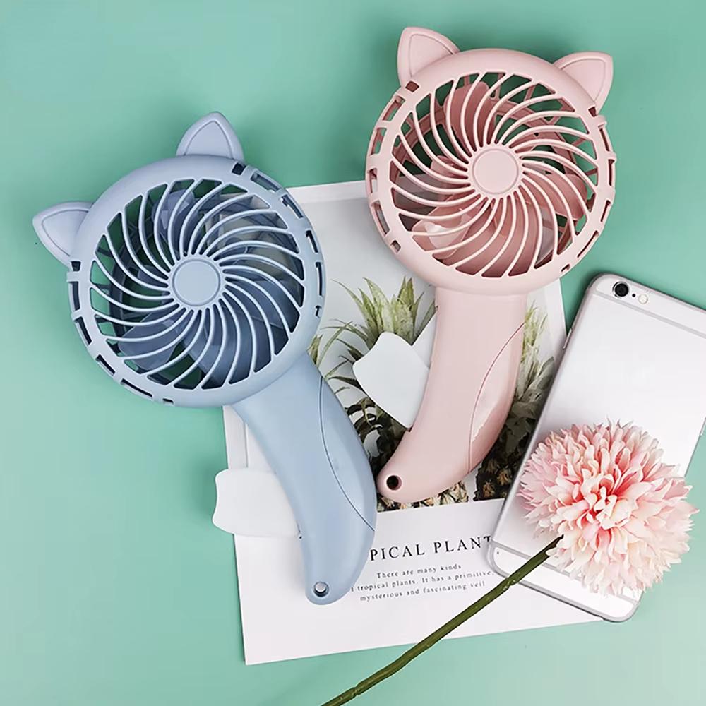 1PC Handheld Fan Hand Pressure Fan Mini Portable Fan Without Battery Household Cute Fan Cooling Cartoon Held Fan Portable fans