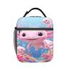 Cute Axolotl Lunch Bag For Girls Print Lunch Box Fashion Picnic Cooler Bag Portable Oxford Thermal Lunch Bags