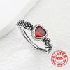 Xiaomi BF CLUB Silver Color Rings for Women Fashion Geometric Handmade Irregular Red Green Yellow Stone Ring Party Christmas Gift