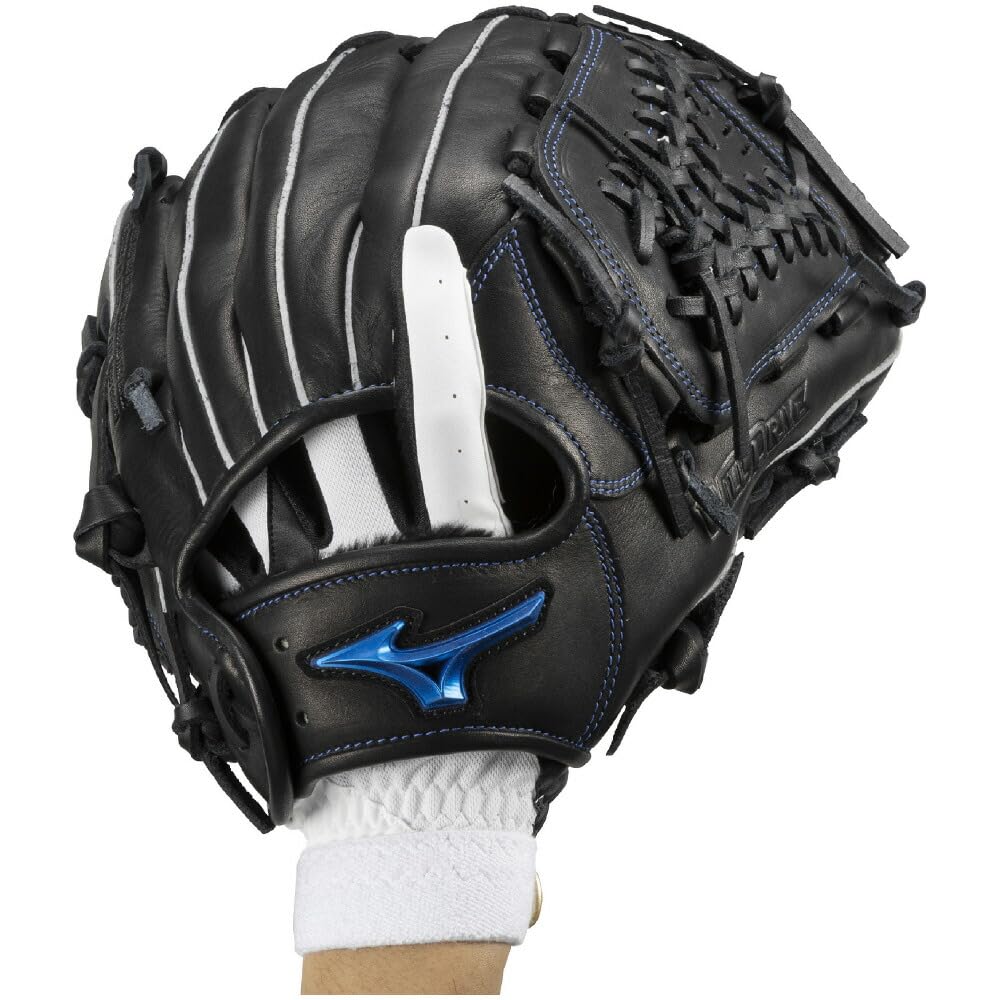 Mizuno Defensive Left Size Baseball/Softball Gloves, Hand, 1EJED330, M, White/Black/Gold