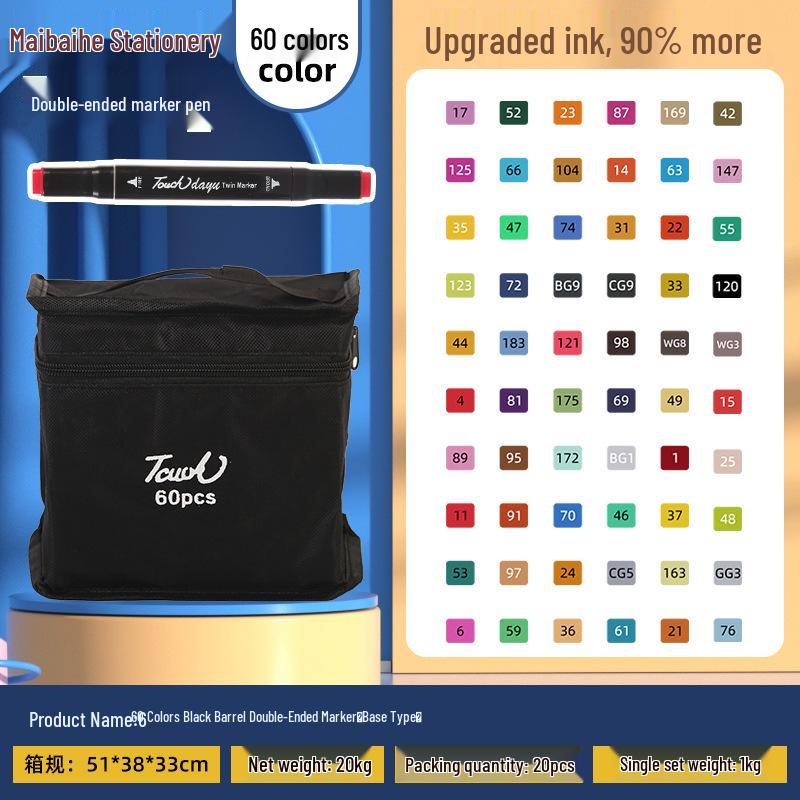 Doppelspitz-Marker-Set: 168 Farben + 80 Farben Kinder-Zeichenstifte + 24 Farben Ölbasierte Marker