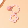 2pcs Korean Version of Ins Small Fresh Color Small Star Bell Keychain Candy Color Keyring Pendant Women Bag Keychain Accessories