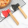 Creative Pizza Roller, Axe Shaped Bamboo Handle Pizza Cutters & Wheels Baking Cutter, Kitchen Small Tool