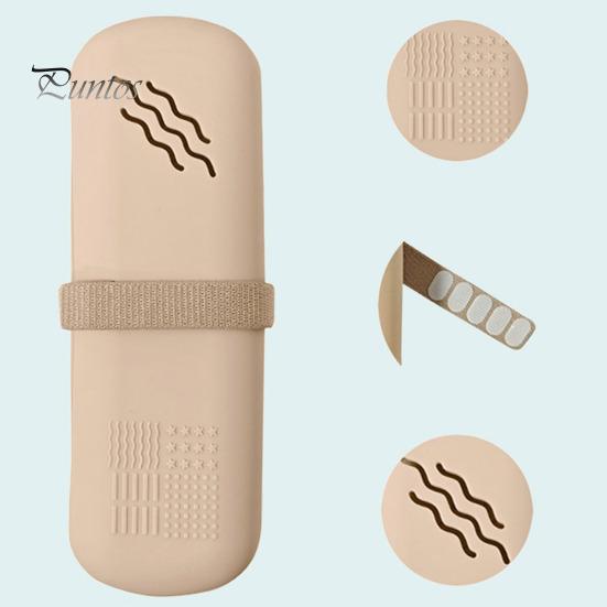 Kosmetiktasche aus Silikon, Reise-Make-up-Pinselhalter, tragbarer Pinsel-Organizer, belüftete Kosmetiktasche für den täglichen Gebrauch, Reiseaufbewahrung