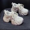Shoes Woven Through the Net Women's Shoes Summer New Thick-soled Inner Height Increase Explosive Version Casual Fashion Versatile Women's Shoes