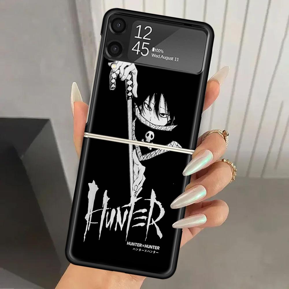 Huner X-Hunters Chrollo Shizuku Hard PC Back Phone Case for Samsung Galaxy ZFlip 7 6 5 Z Flip 4 ZFlip6 Z Flip7 5G ZFlip4 Flip3 Z