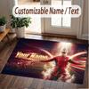Custom Rug Cristiano Ronaldo Pattern Print Name Text Soft Non‑Slip Floor Carpet for Home Indoor Decoration