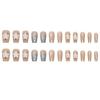 Cat's eye wearing nail piece Removable flower nail piece Larkin French manicure piece Advanced sense smudge nail patch