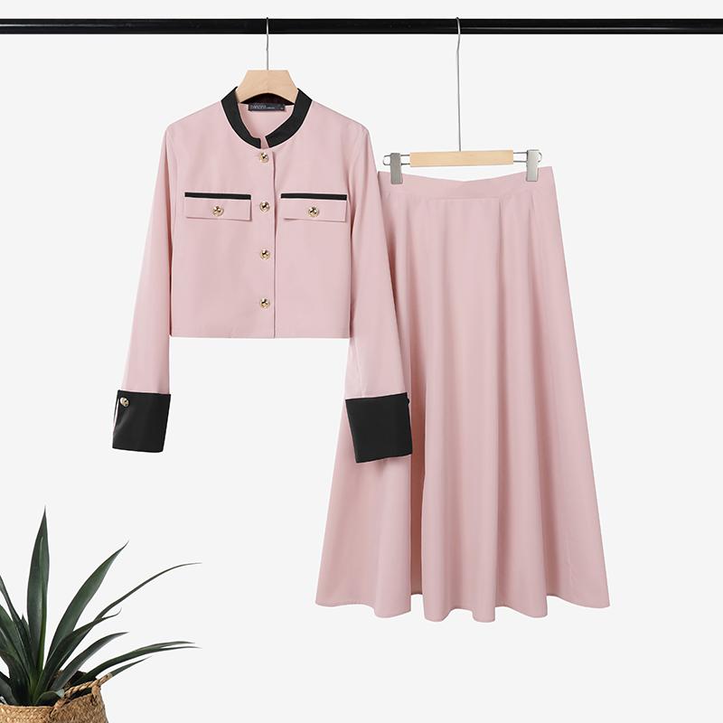 ZANZEA Women Long Sleeve Blouse and Long Skirts Casual Two Piece Suit Sets