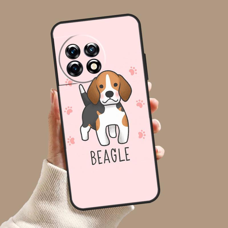 Beagle Dog Cute Cartoon Case For OnePlus 12R 10R 9R 10T 8T 8 9 10 Pro 11 12 OnePlus Nord CE 2 3 Lite N10 N20 Cover