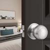 Front Door Lock Set Entrance Door Handle Keyless Knob Replacement Set With Screw And Latch Plate For House Apartment School