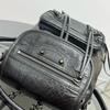 Parisian Trend Backpack Genuine Leather Rivet Motorcycle Bag Unisex Large Capacity Commuter