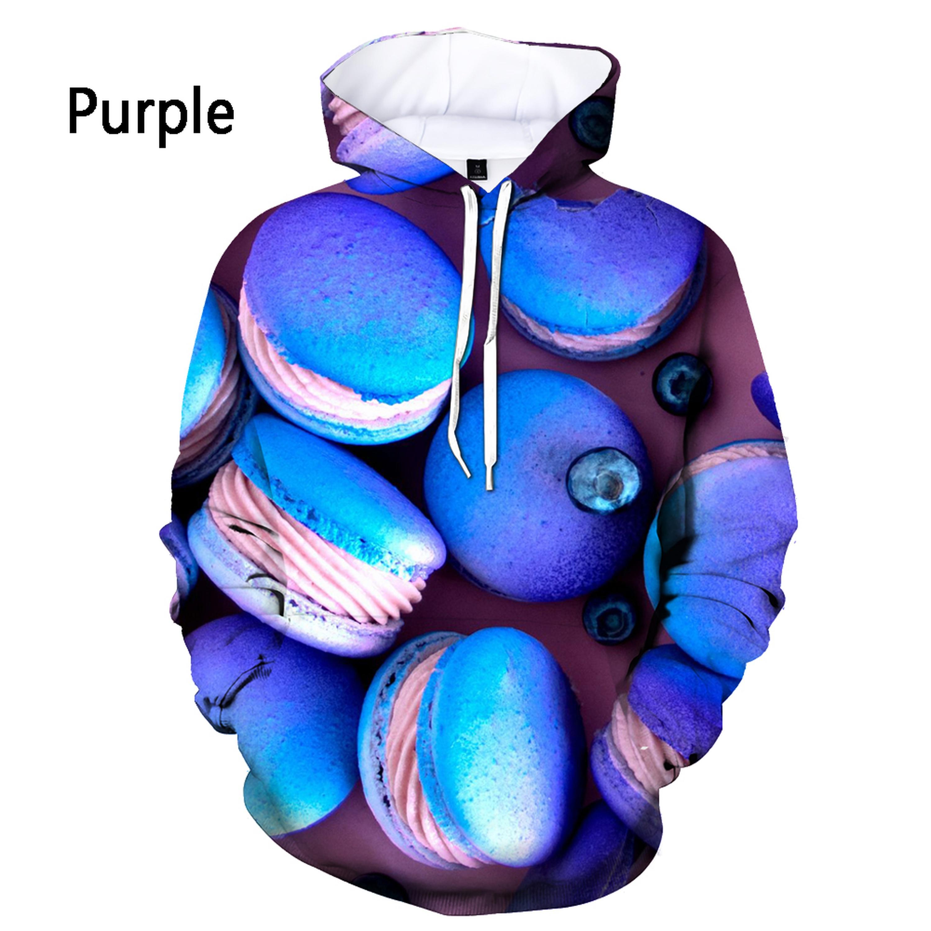 Мужчины Женщины 3D Печатная Толстовка Еда Попкорн Чипсы Макарон Повседневная Толстовка С Капюшоном XL 1790₽