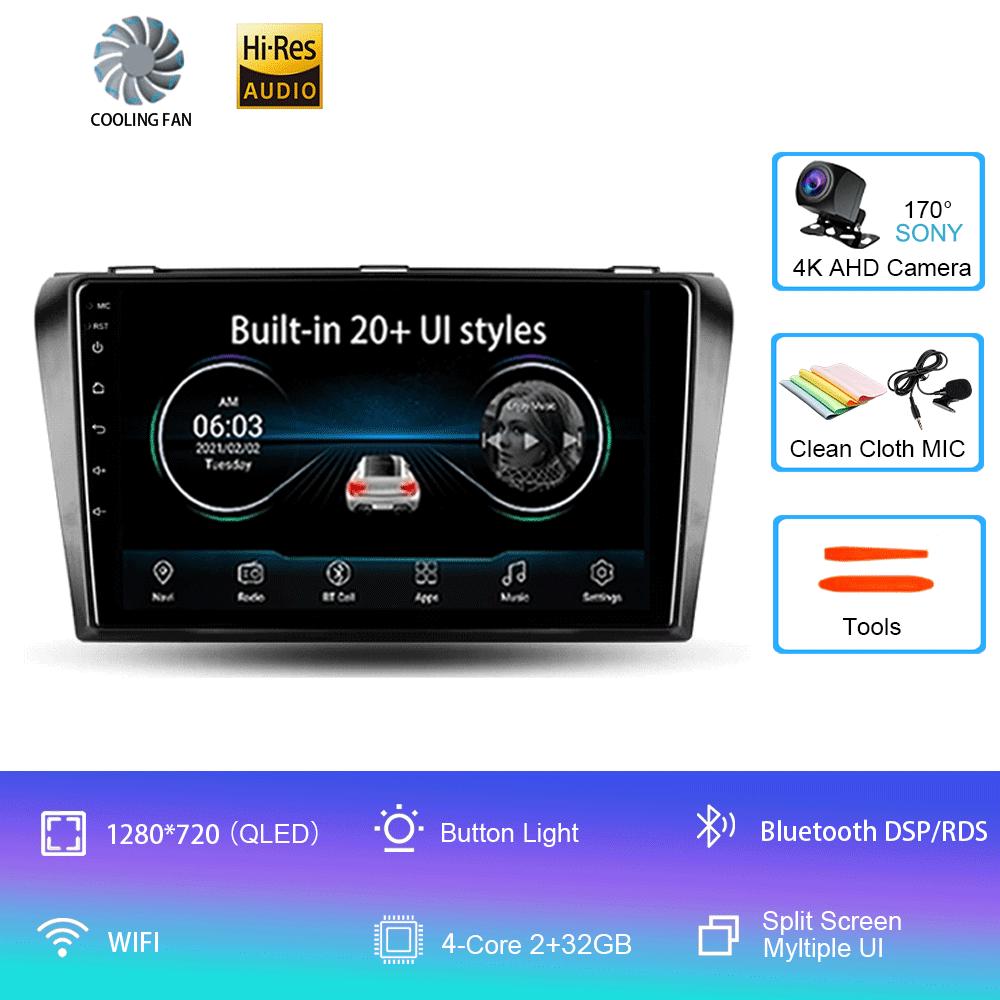Android 14 Car Radio For Mazda 3 I For Mazda3 BK 2003 - 2009 Multimedia Video Player Navigation Stereo GPS No 2din 2 Din Dvd