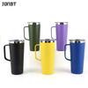 24oz Coffee Tumbler with Handle Lid Creative Thermos Hot Water Bottle Insulated Thermal Cup Stainless Steel Double Wall Car Mug