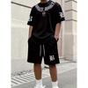 Spring 2026 New Peris 3D Printed Men's Casual Set, Urban Street Casual Men's Top And Casual Versatile Shorts 2XS-6XL