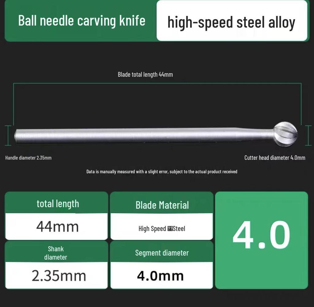 Electric Tungsten Steel Ball Carving Knife Milling Cutter for Woodworking and Dental Machines