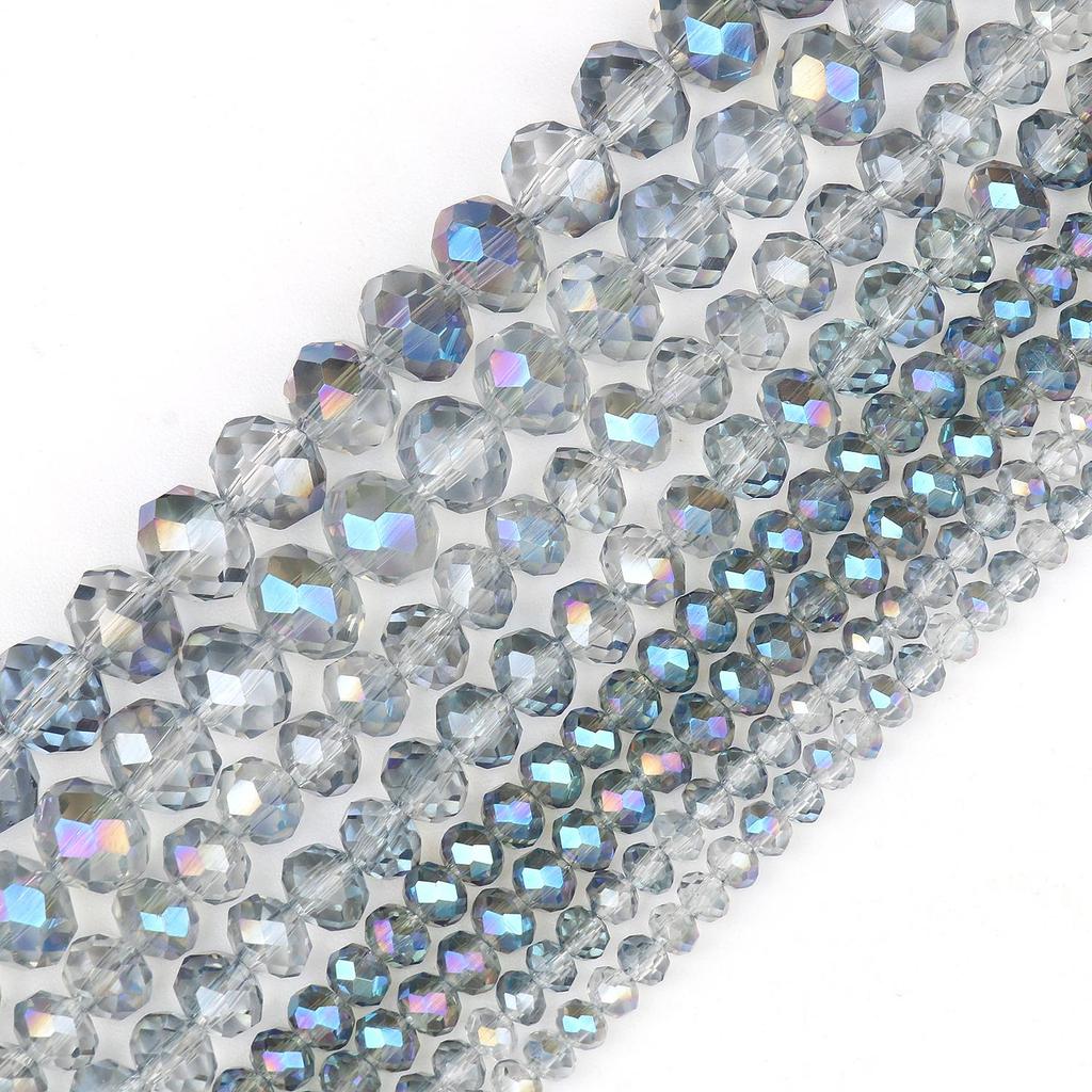 1 Stück 16 Stil AB klare Rondelle Österreich Kristallperlen facettierte tschechische Glasperlen lose Abstandsperlen für Schmuckherstellung DIY Armband Zubehör