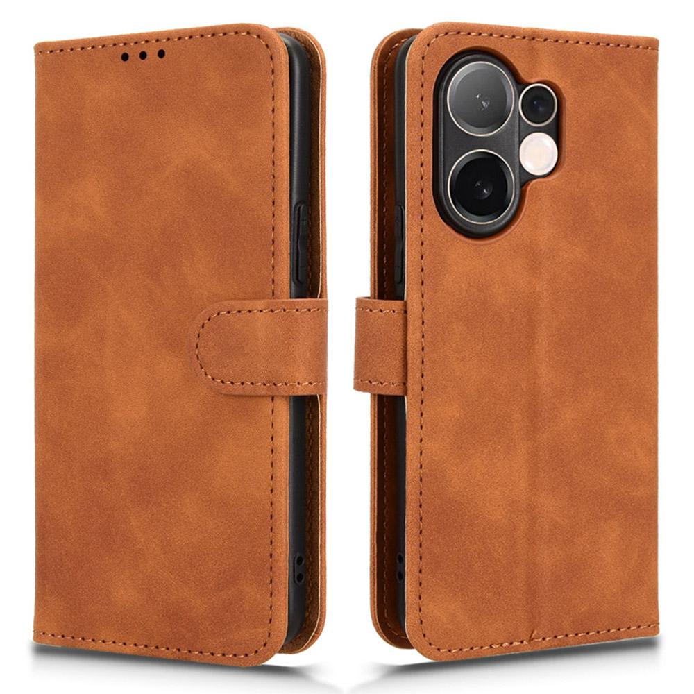 For Vivo V60 5G Leather Case Skin Feel Anti Drop Wallet Flip Phone Cover