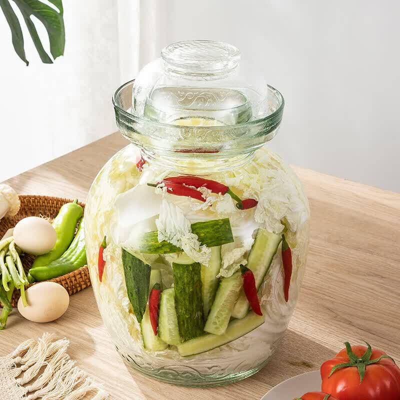 MAXCOOK 10-Jin Thick Glass Kimchi Jar