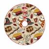 Christmas Tree Skirt Printed Holiday Tree Base Cover Festive Party Home Decoration