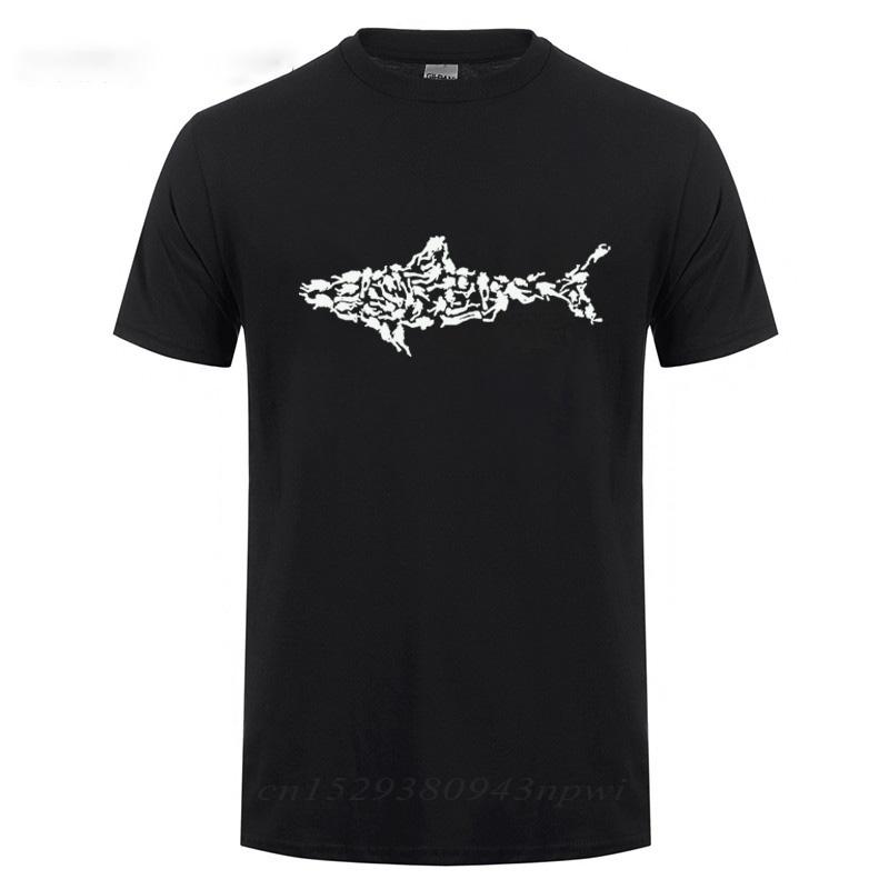 Funny Birthday Gifts For Men Dad Father Son Guys Friend Brother Shark Scuba Diver Tshirt Tee Divinger Dive Cotton Joke T Shirts