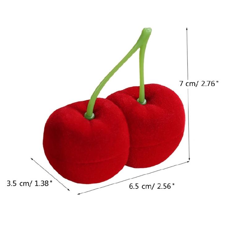 Convenient Jewelry Travel Case Versatile Stud Earrings Storage Box Cherry Decor