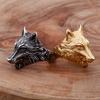 Retro Jewelry, Stainless Steel Electroplated Gold, Domineering Men'S Wolf Head Ring Ring.