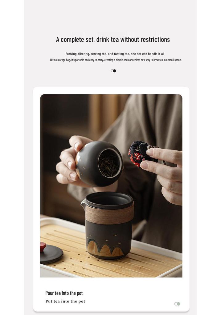 Portable Travel Tea Set - Ten Thousand Li Rivers and Mountains: Business, Festival, and Gift Edition