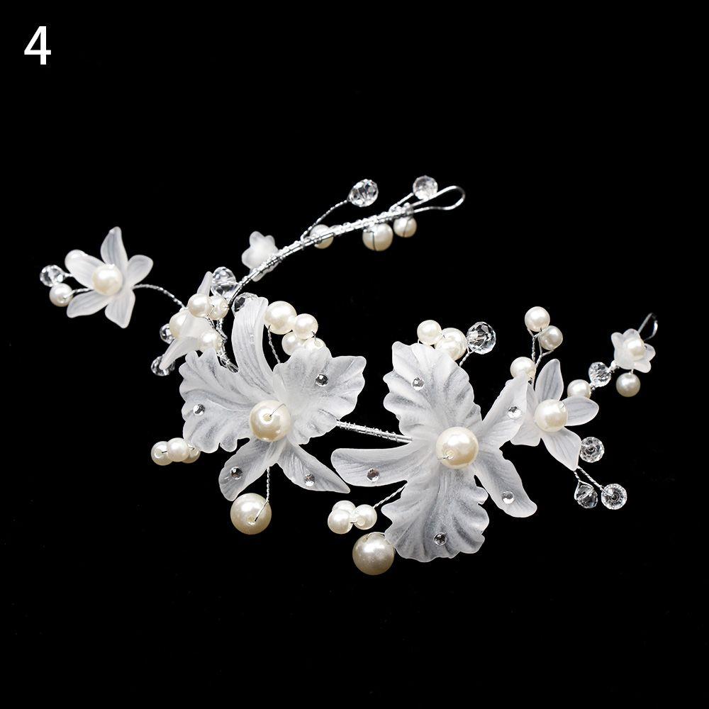 Wedding Handmade Tiara Jewelry Bridal Hairpin Rhinestone Headpiece Crystal Headband Pearl Head Wear