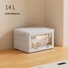 Portable Transparent Book Storage Box with Wheels and Dustproof Cover