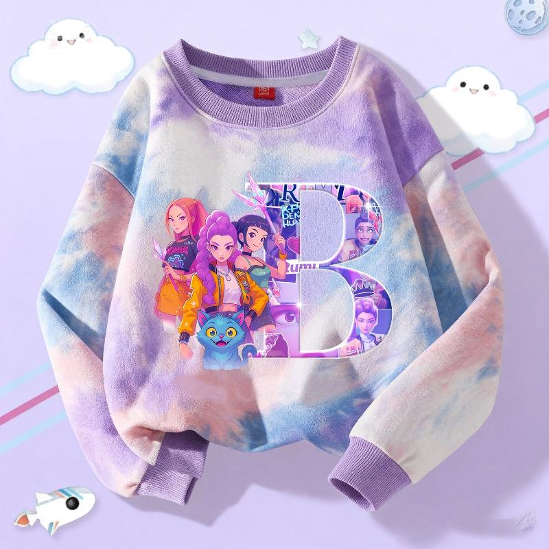 Spring And Autumn KPop Demon Hunters 3D Print T Shirt Kids Girl Streetwear Women's Outdoor Pullover Long Sleeve Top Clothes