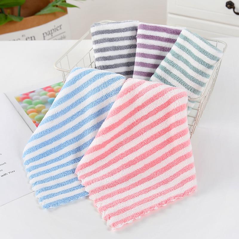 Warp-knitted Fine-striped Absorbent Kitchen Hand Towel