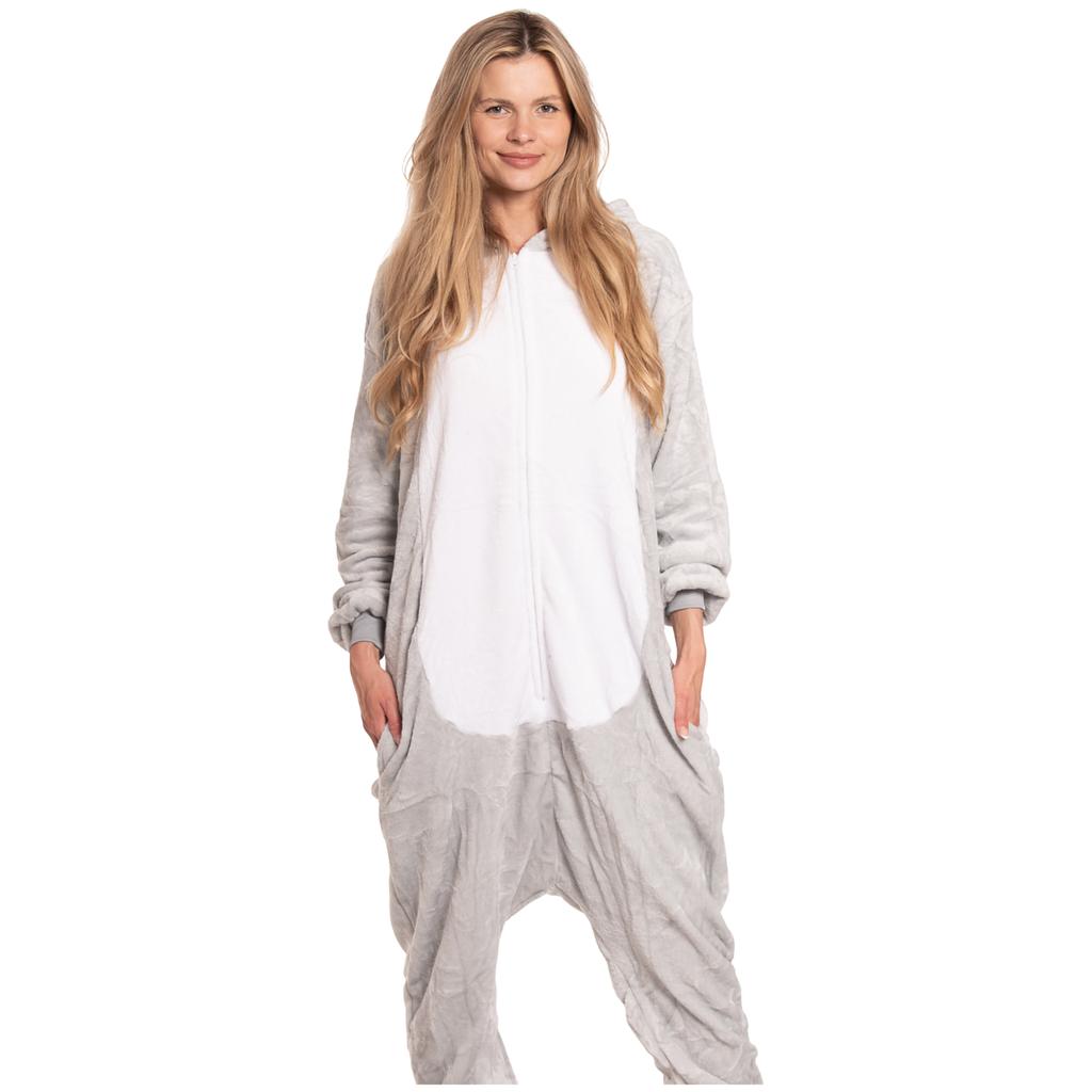 Piżama damska kombinezon kigurumi kostium szary onesie koala 145-155 cm s