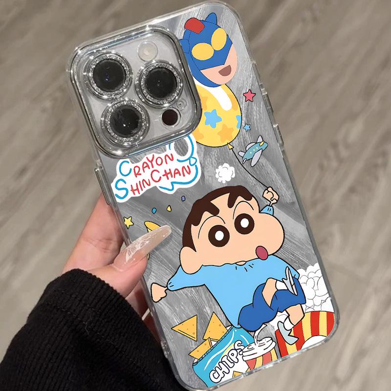 Glitter Rhinestone Feather Yarn Lens Cover for Apple Pro Max Series, Drop-Proof Protection