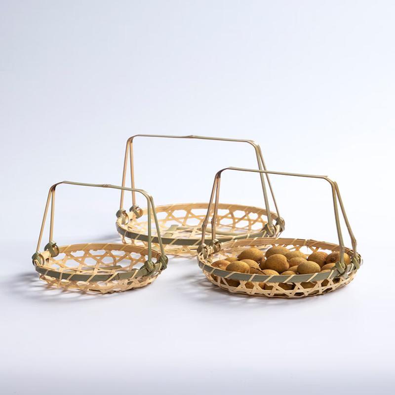 Bamboo Woven Snack & Fruit Basket