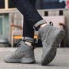 Fashion Men Winter Boots Plus Fur Cold-proof Warm High-top Cotton Shoes Daily Outdoor Warm Men Cotton Shoes Men's Snow Boots