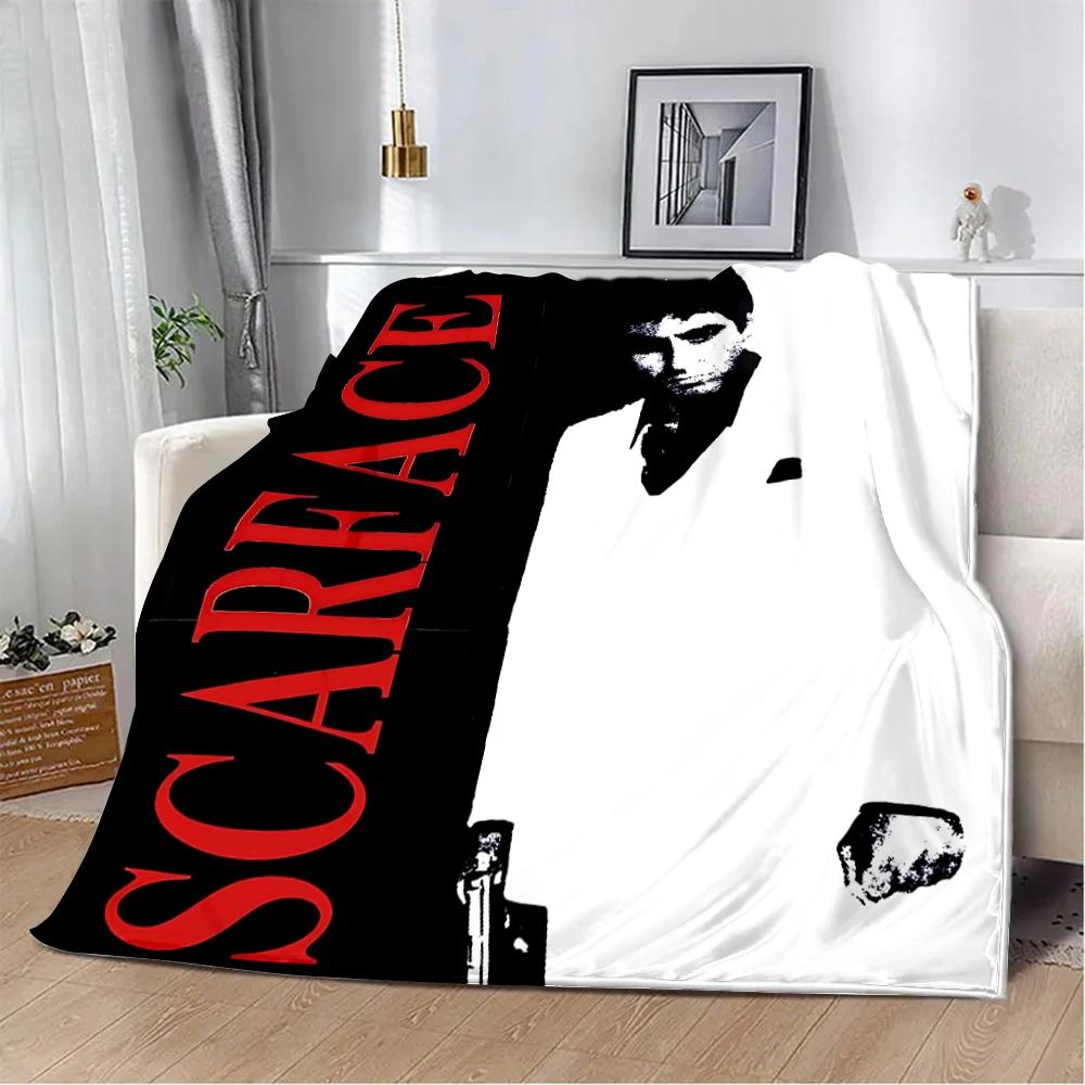 

Scarface Printed Throw Blanket Soft Warm Perfect for Home Travel Picnics and Birthday Gifts 100cmx150cm