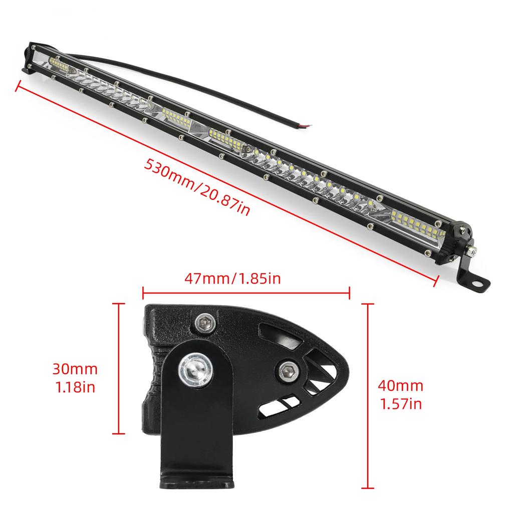 10/20 Zoll LED-Lichtleiste LED-Arbeitsdachleuchten 12V 24V Flutlicht Spotstrahl Fahrleuchten Nebelscheinwerfer für Jeep LKW Anhänger 4x4 Offroad