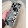 Black Cat Ink Painting Phone Case For iPhone 17 16 15 14 13 12 11 Pro Max XR XS MAX 7 8 PLUS INS Cat Ears Transparent Cover