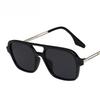 Vintage Brand Rectangle Sunglasses Women Blue Shades for Women 90s Retro Double Beam Square Sun Glasses Men UV400 Gafas
