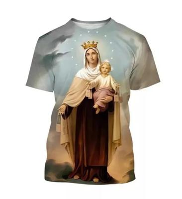 Fashion Our Lady of Guadalupe Virgin Mary 3D Printed Women's T-Shirts Short Sleeve Tee O-Neck Men's Clothing Comfort Y2k Women's Clothes