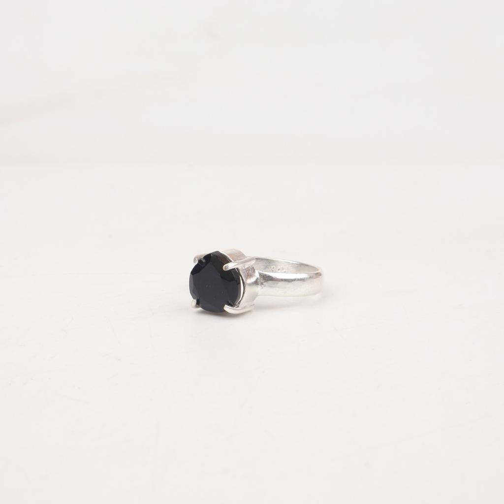 Natural Black Onyx Gemstone 925 Sterling Silver Jewelry Handmade Partywear Ring RR-43-15