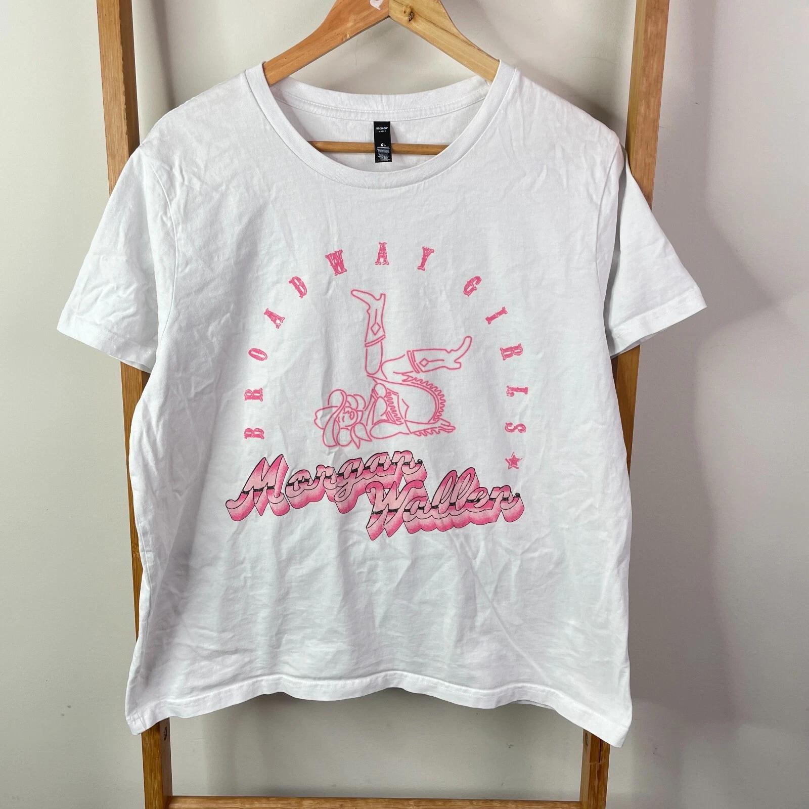 Morgan Vallen Broadway Girls Shirt Top Womens Extra Large White Graphic Print XL