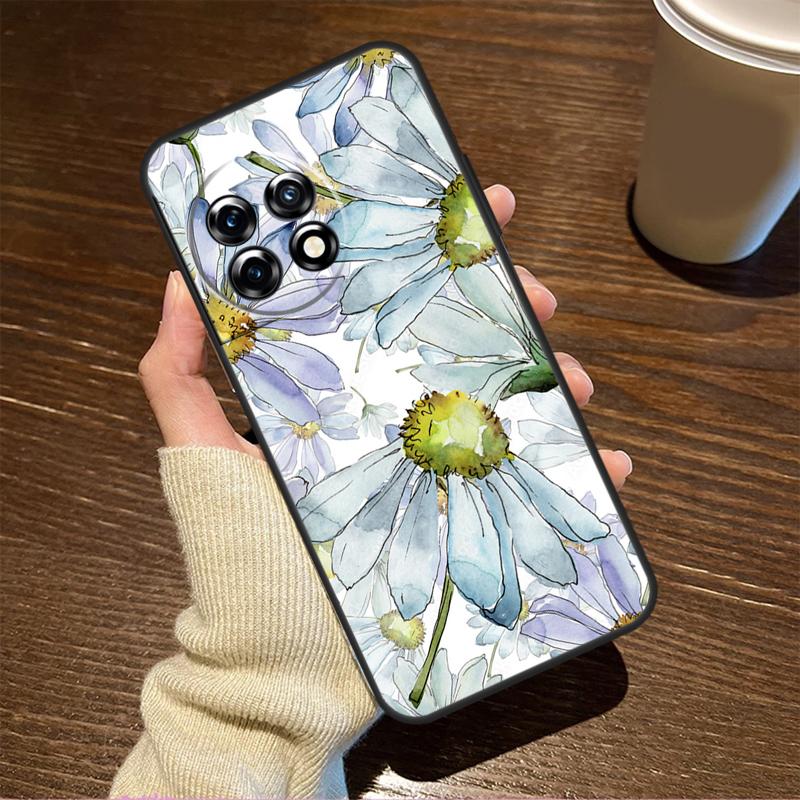 Daisy Watercolor For OnePlus Nord CE 5 2 3 4 Lite N20 N30 Case For OnePlus 15 R 13 12 11 8T 10T 13T 12R 13R