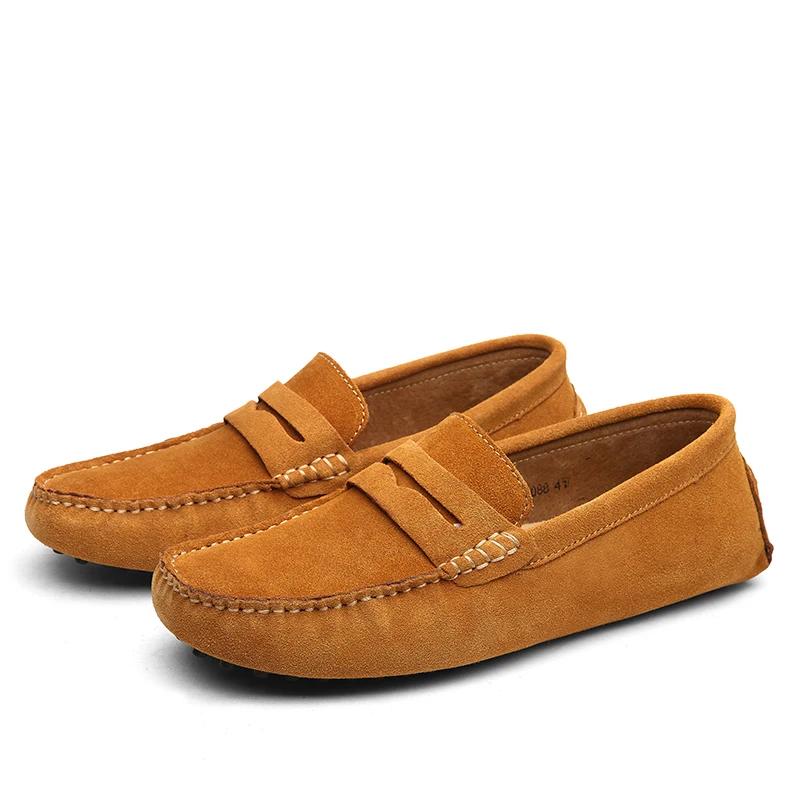 Fashion Men Casual Shoes Fashion Men Shoes Handmade Suede Genuine Leather Mens Loafers Moccasins Slip On Men's Flats Male Driving Shoes