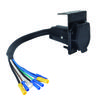 Universal Accessories 7 Pin 7 Way RV-Style Blade Trailer Connector Socket Wiring Harness Mounting Bracket Truck Wire Connector