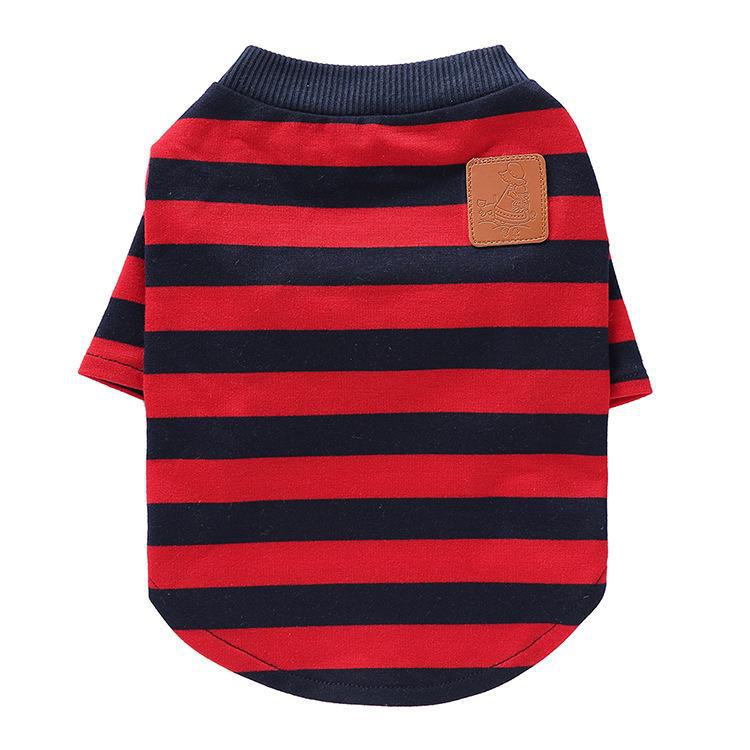 

Пижама-рубашка в полоску для собак британского размера для маленьких/средних собак - Весенняя/летняя одежда Extra Large