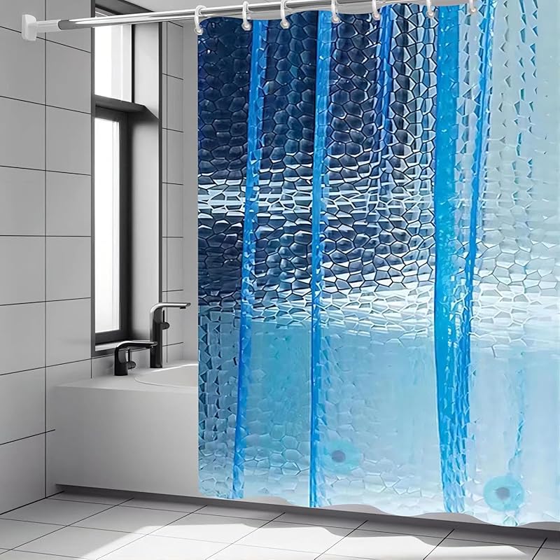 Shower Curtain Liner, 4G PEVA Green Leaf Shower Liner, Plastic Waterproof Shower Curta, 72x72 inch with Grommet Holes 3 Magnetic Weights