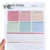 Professional Note Taking A5 Brain Dump Planner, Tear-off Daily Task Pad with 50 Notebook Sheets, Thickened Paper Notepad for Organizing Thoughts